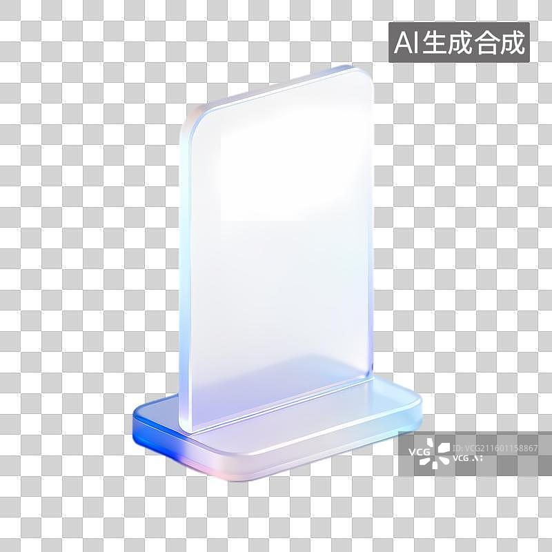 【AI数字艺术】渐变色彩透明展示架图片素材