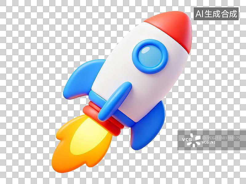 【AI数字艺术】科幻类火箭 卡通火箭发射飞行图片素材