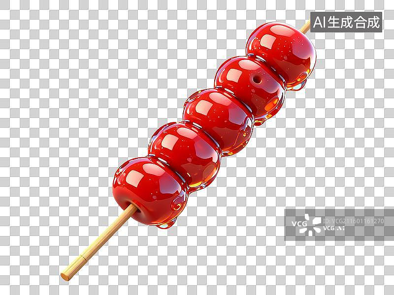 【AI数字艺术】中国节日 年俗 糖葫芦串图片素材