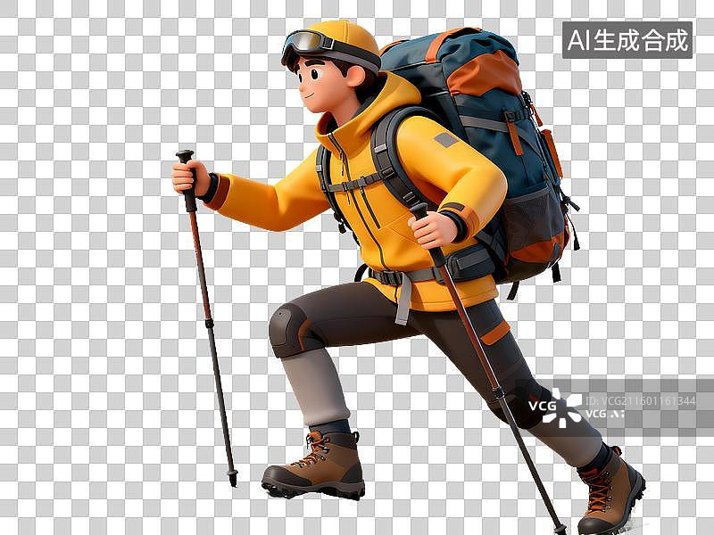【AI数字艺术】旅游出行 徒步的人 登山者徒步行走图片素材