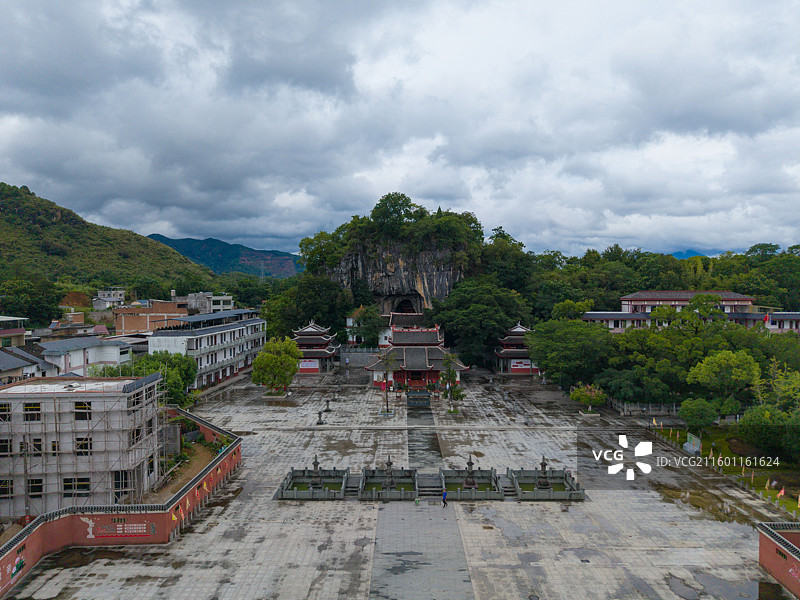 福建省龙岩市武平县岩前镇新南，狮岩景区，寺庙图片素材