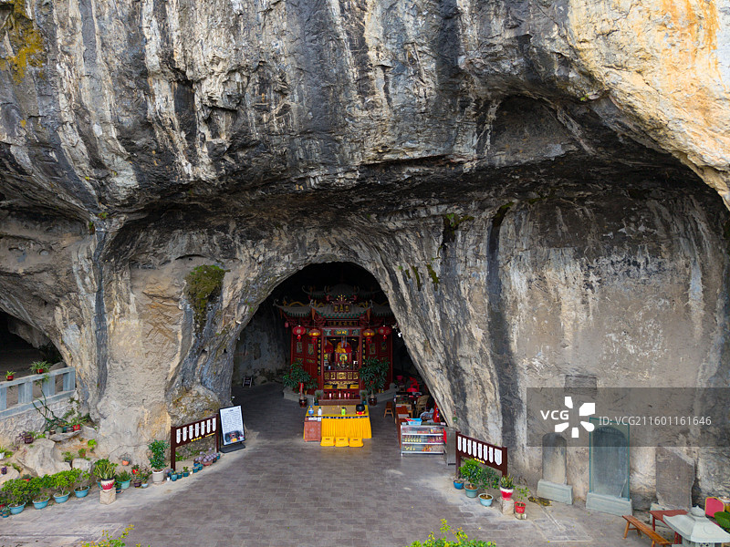 福建省龙岩市武平县岩前镇新南，狮岩景区，寺庙图片素材