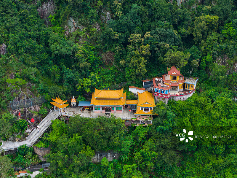 广东省梅州市蕉岭县，高台庵，悬空寺！图片素材