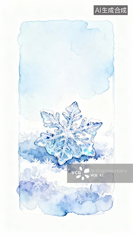 【AI数字艺术】唯美雪花图片素材