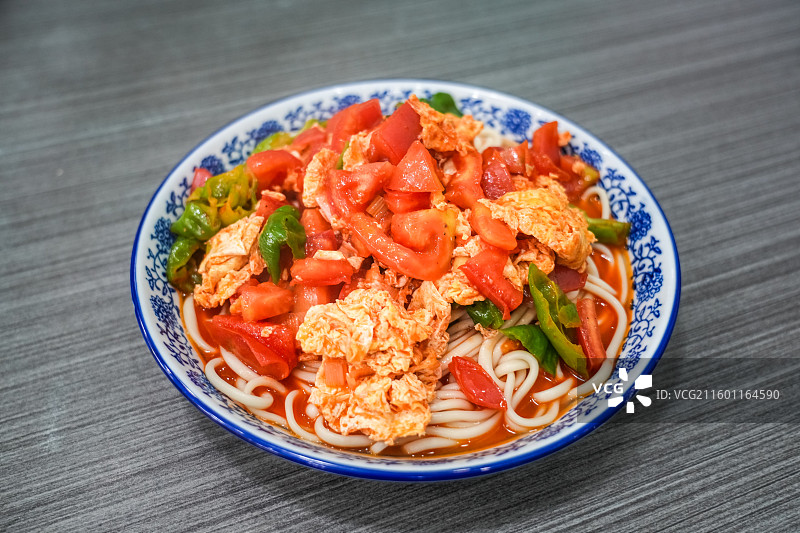 西红柿鸡蛋炒面，番茄鸡蛋炒面，鸡蛋西红柿炒面图片素材