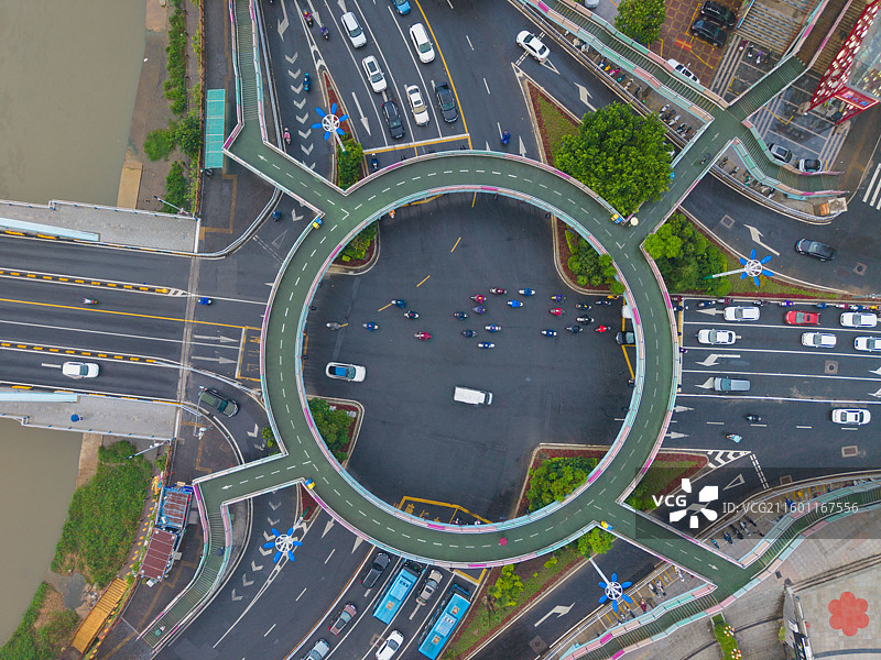 福建省龙岩市新罗区，恋城1908文创街区，城市风光航拍图片素材