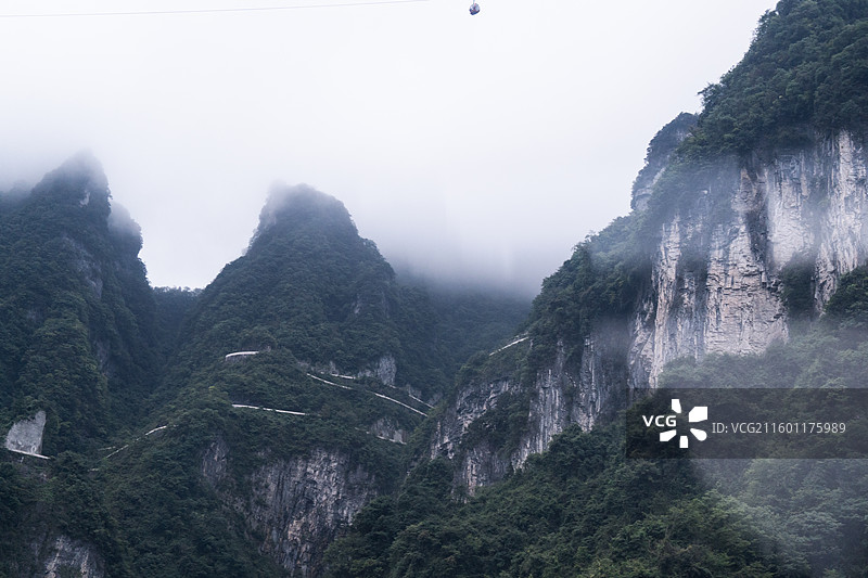 湖南张家界，天门山景区图片素材
