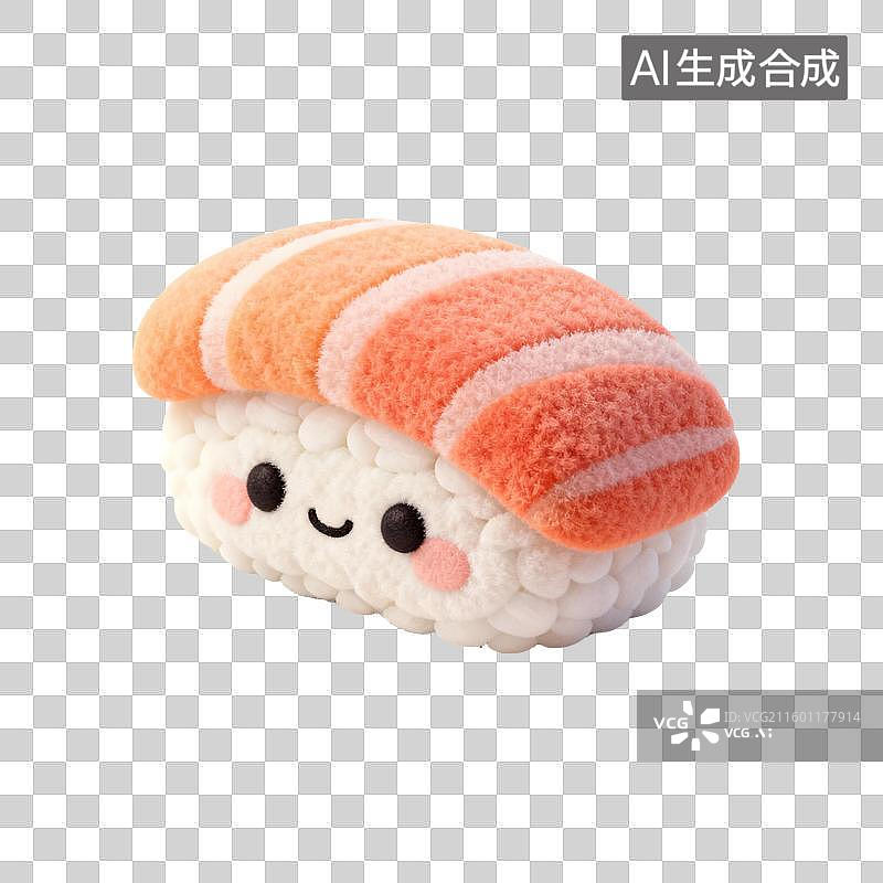 【AI数字艺术】三文鱼寿司美食插画图片素材