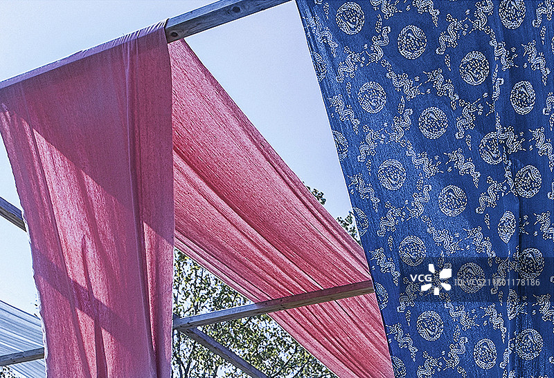 草木染，植物染色，传统植物染料染色拍摄于安徽黟县图片素材