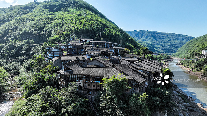 贵州省遵义赤水市丙安古镇风光图片素材