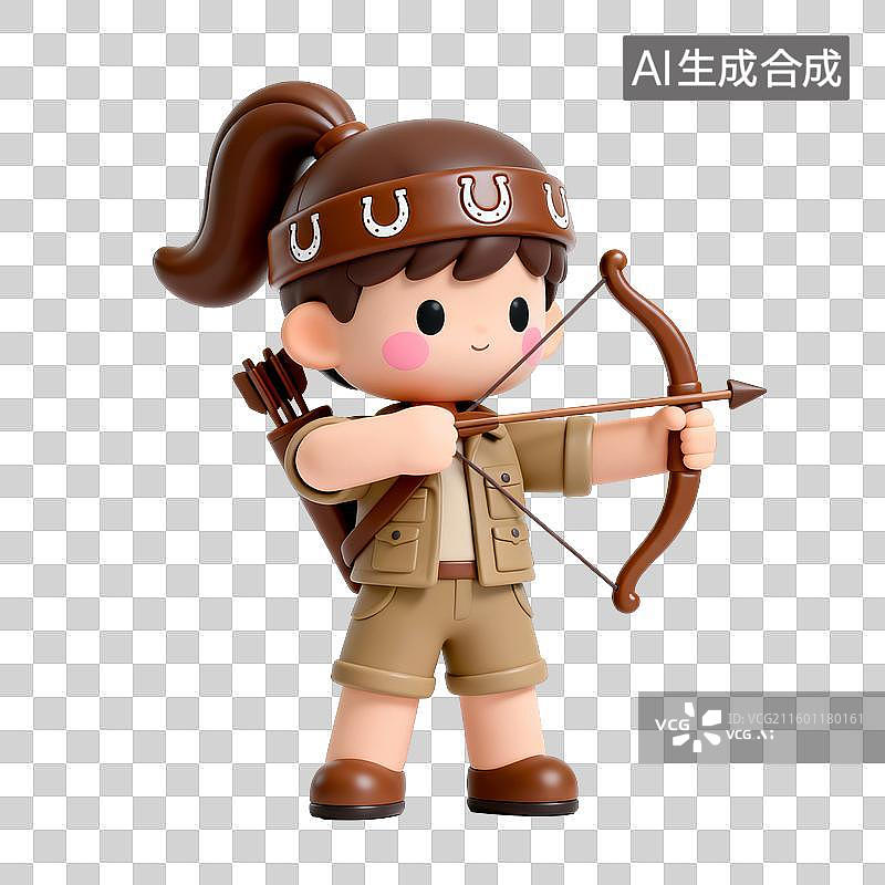 【AI数字艺术】十二星座拟人可爱风：射手座图片素材
