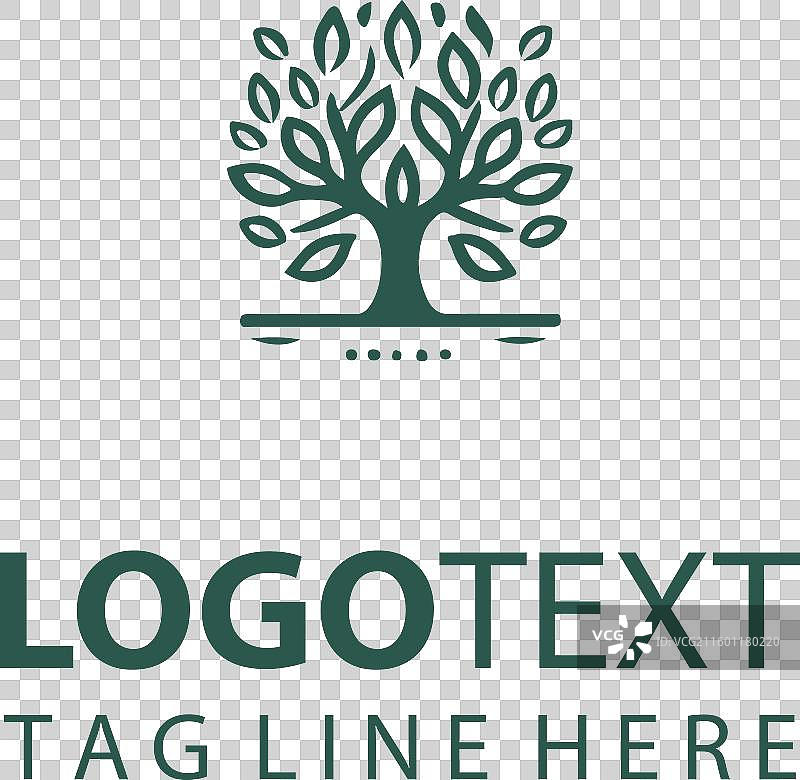 线性树形标志图片素材