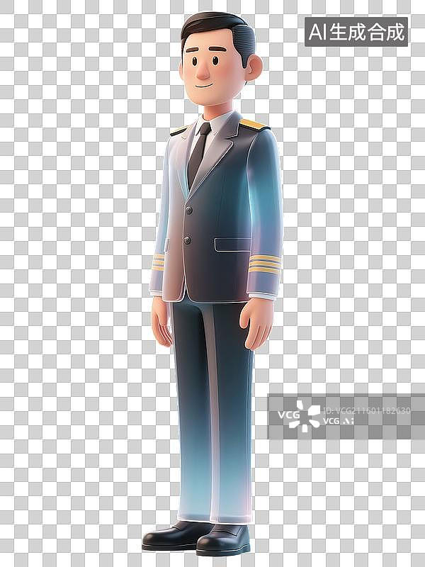 【AI数字艺术】mbti理论职业心理性格测试16种人格类型分析师NT型外向ENTJ指挥官3D角色形象模型插画无背景图片素材