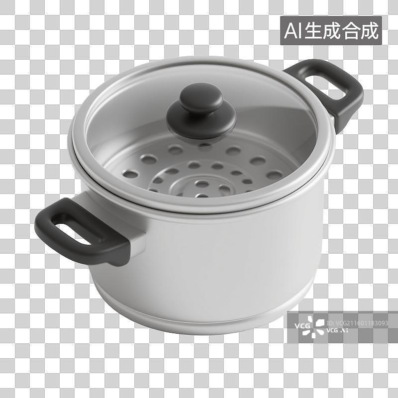 【AI数字艺术】带盖蒸锅背景图片素材