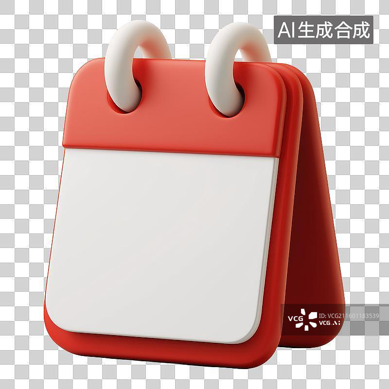 【AI数字艺术】红色日历便签图片素材