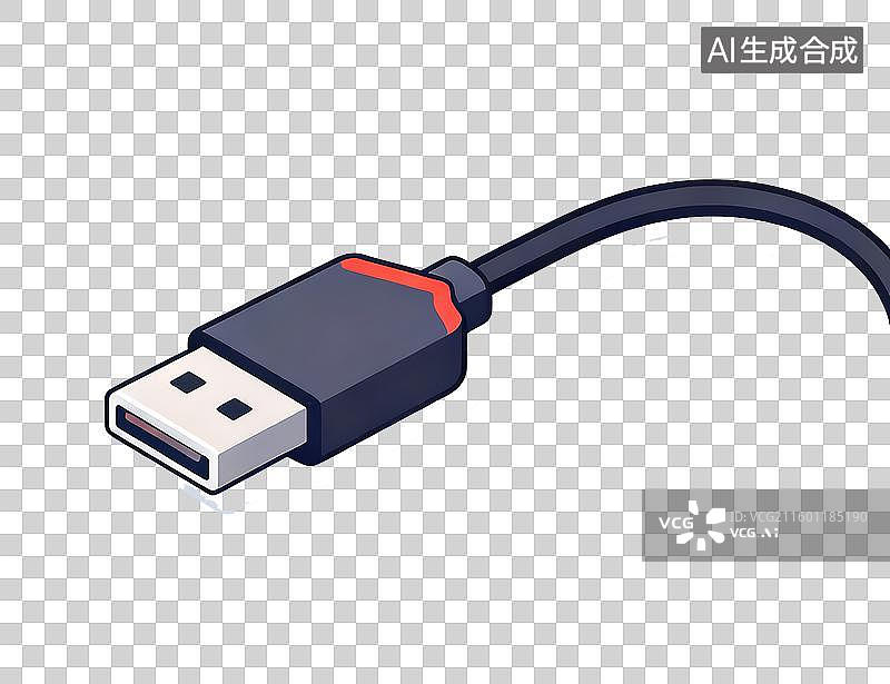 【AI数字艺术】USB数据线元素图片素材
