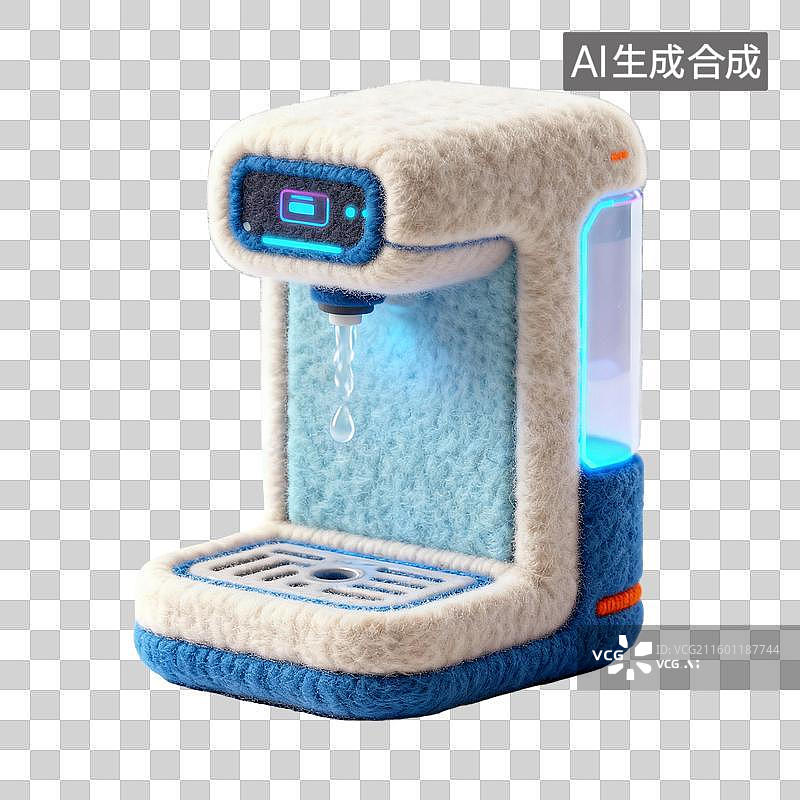 【AI数字艺术】毛绒质感的智能饮水机图片素材