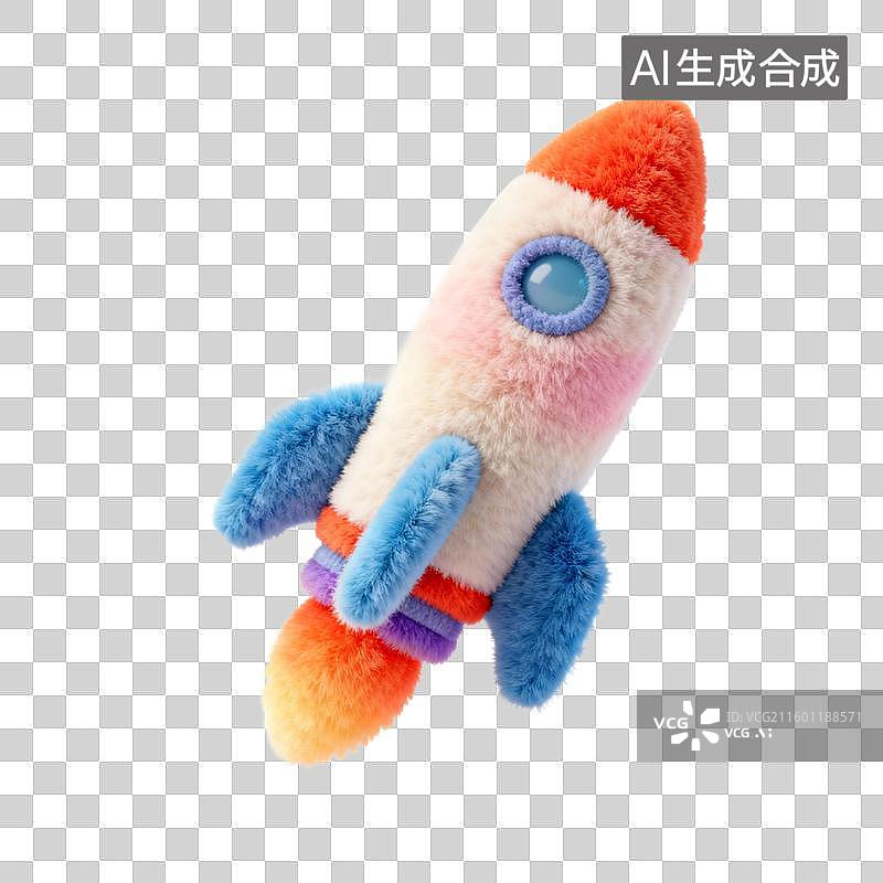 【AI数字艺术】毛绒火箭玩具图片素材