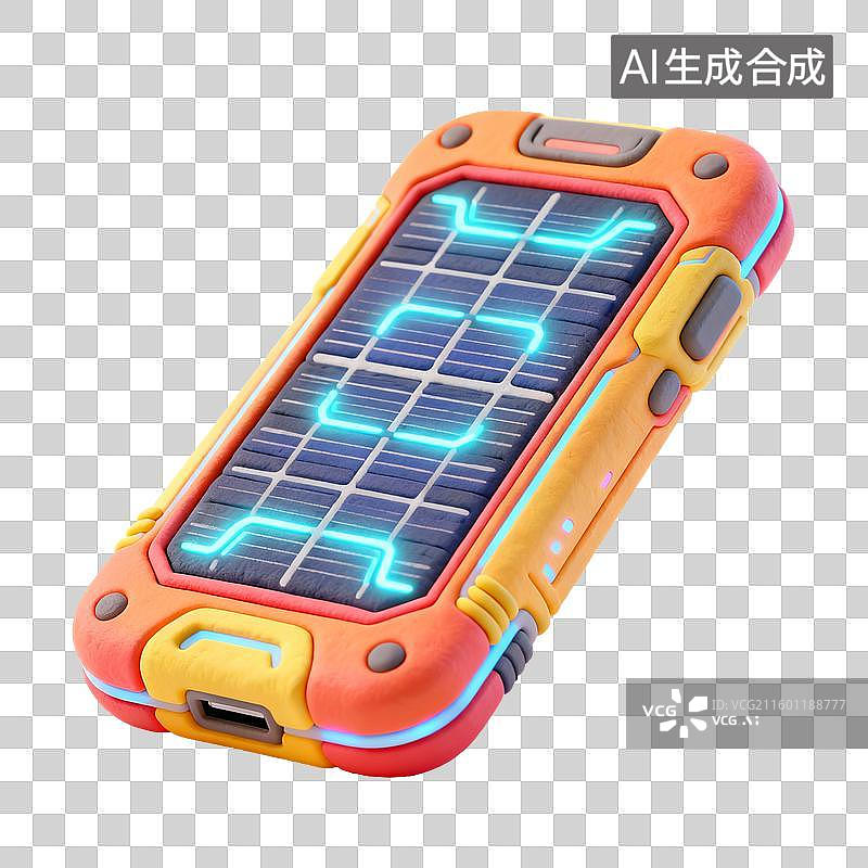 【AI数字艺术】未来科技太阳能手机图片素材