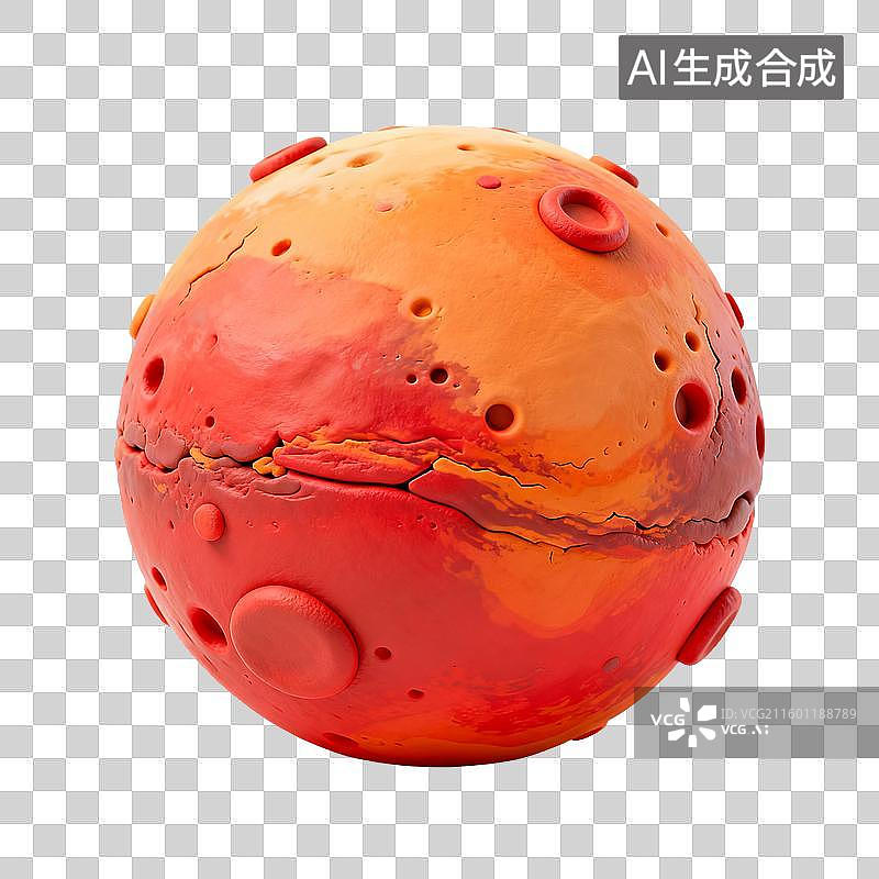 【AI数字艺术】红色星球表面的3D渲染图图片素材