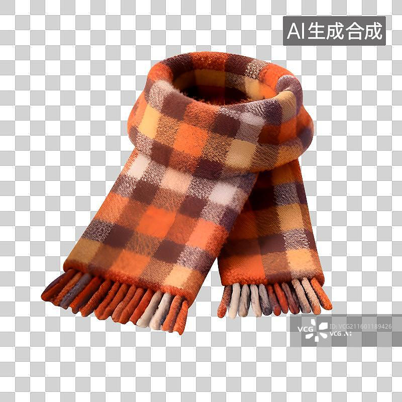【AI数字艺术】3D冬季围巾围脖针织毛绒质感元素图片素材