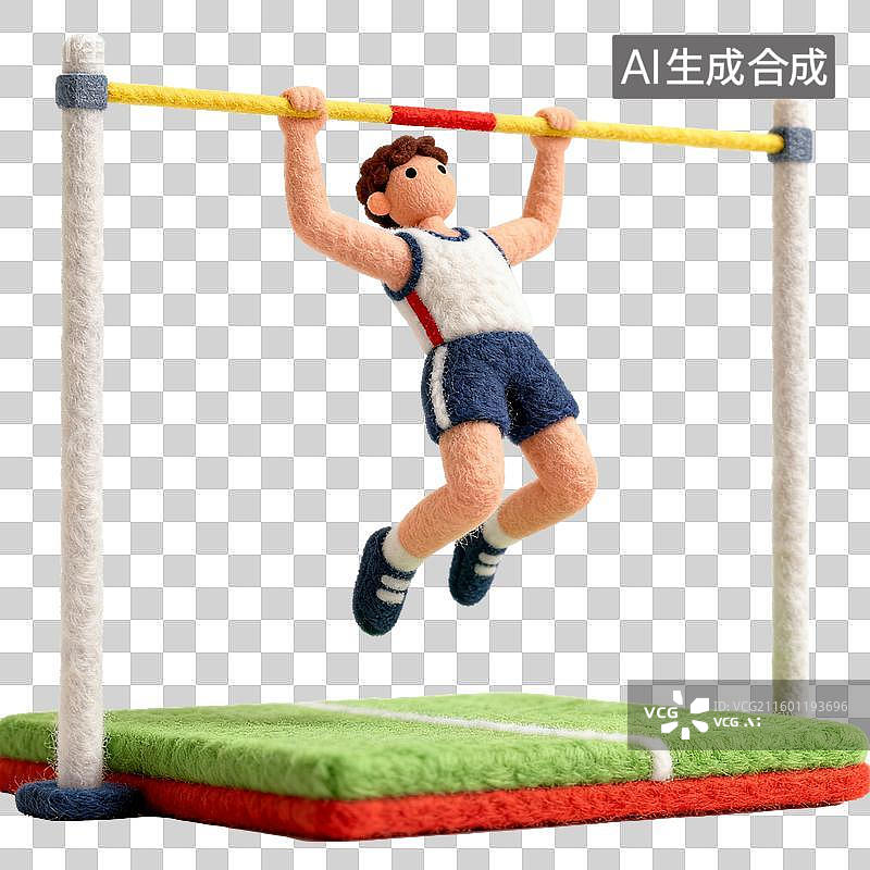【AI数字艺术】运动员正在进行单杠引体向上训练图片素材