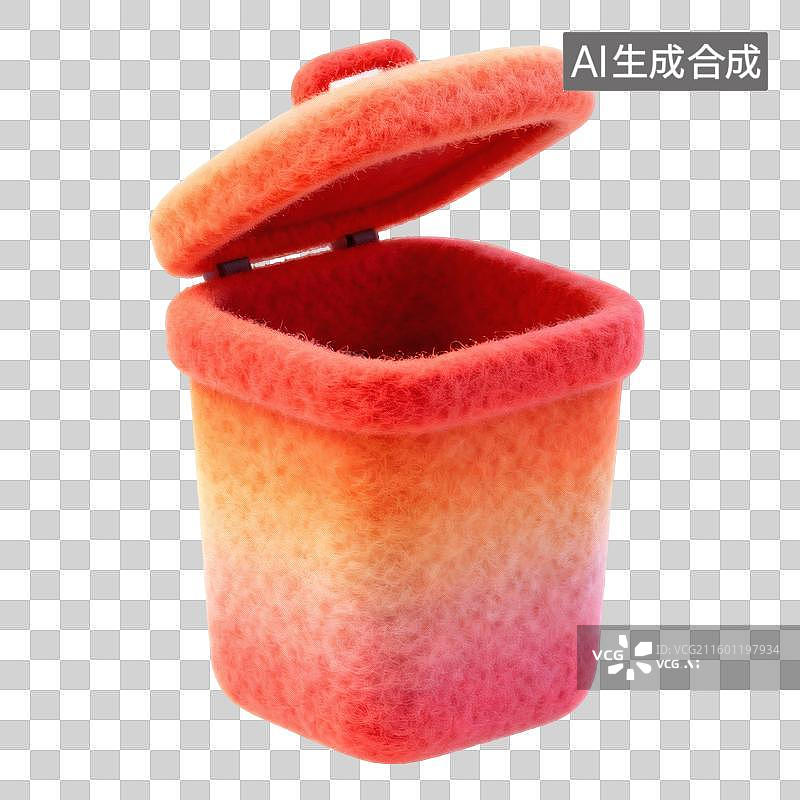 【AI数字艺术】3d红橙渐变毛毡办公商务元素图片素材