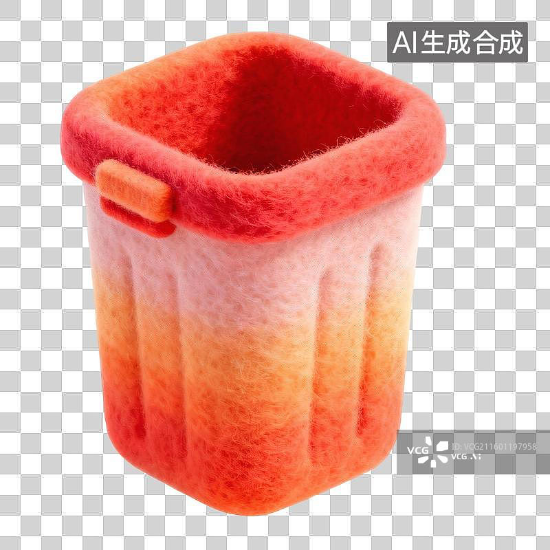 【AI数字艺术】3d红橙渐变毛毡办公商务元素图片素材