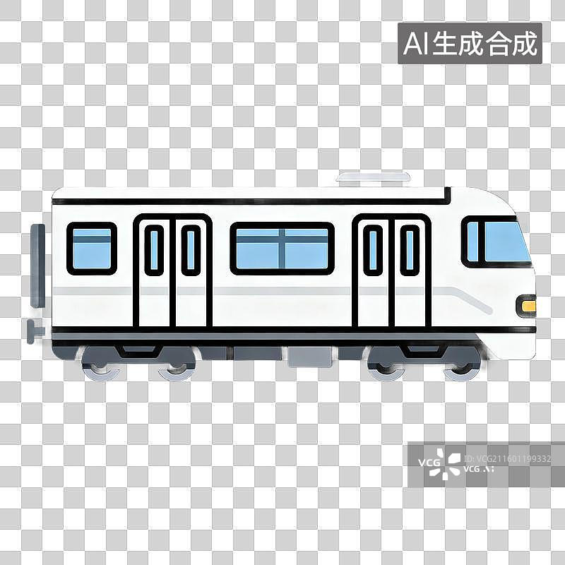 【AI数字艺术】白色现代通勤火车图片素材