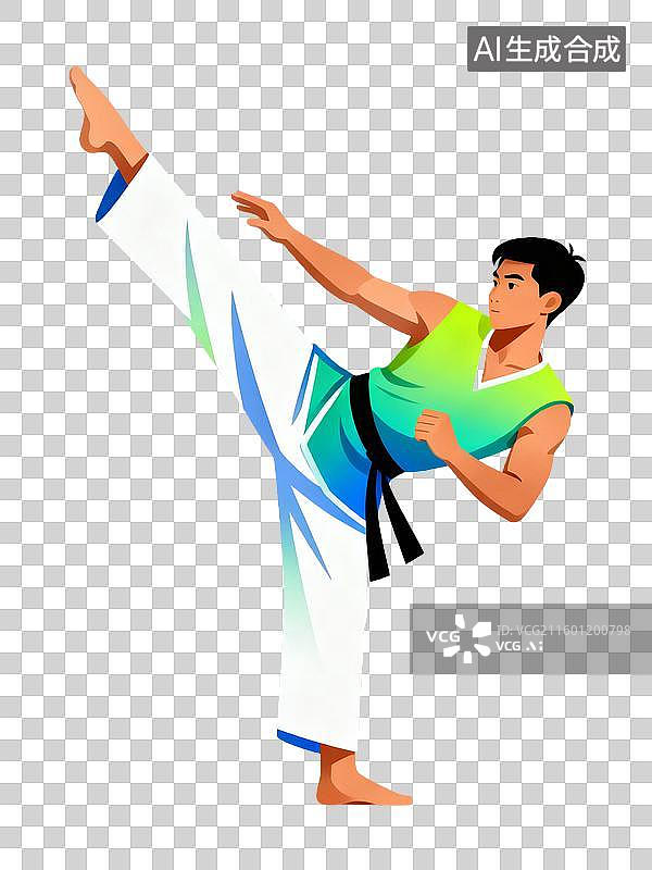 【AI数字艺术】卡波耶拉运动图片素材