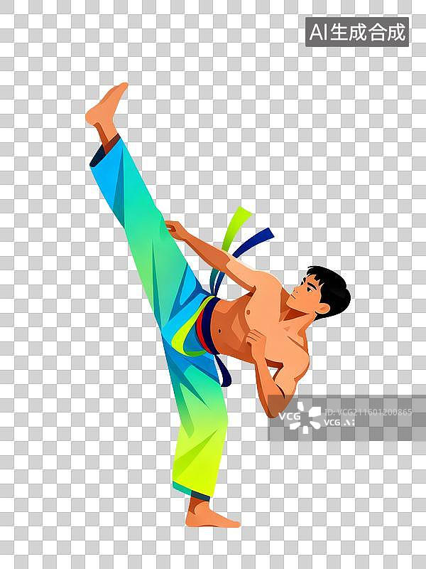 【AI数字艺术】卡波耶拉运动图片素材