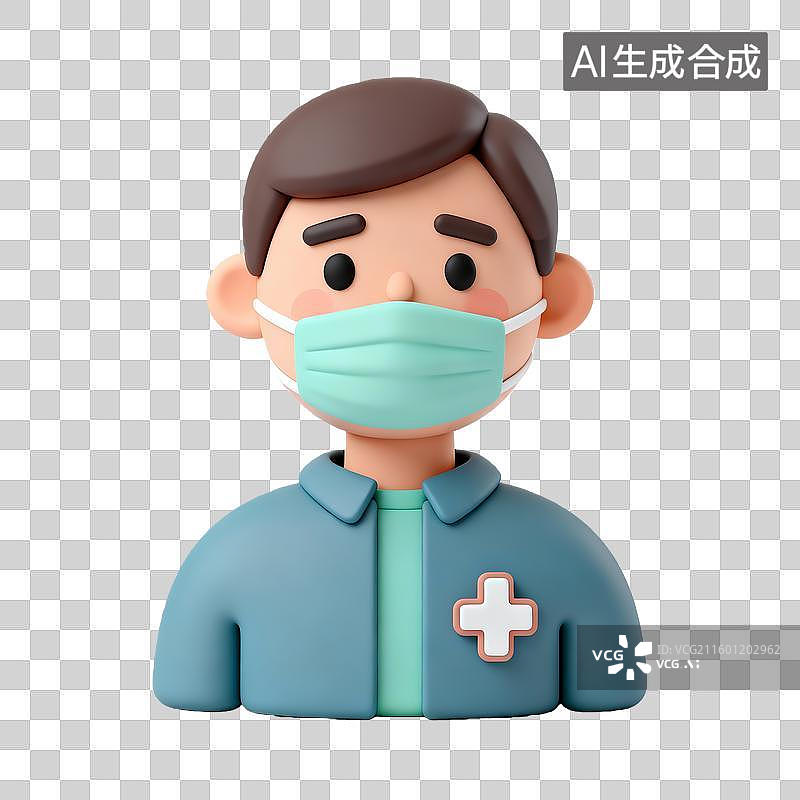 【AI数字艺术】医护领域的人物模型图片素材