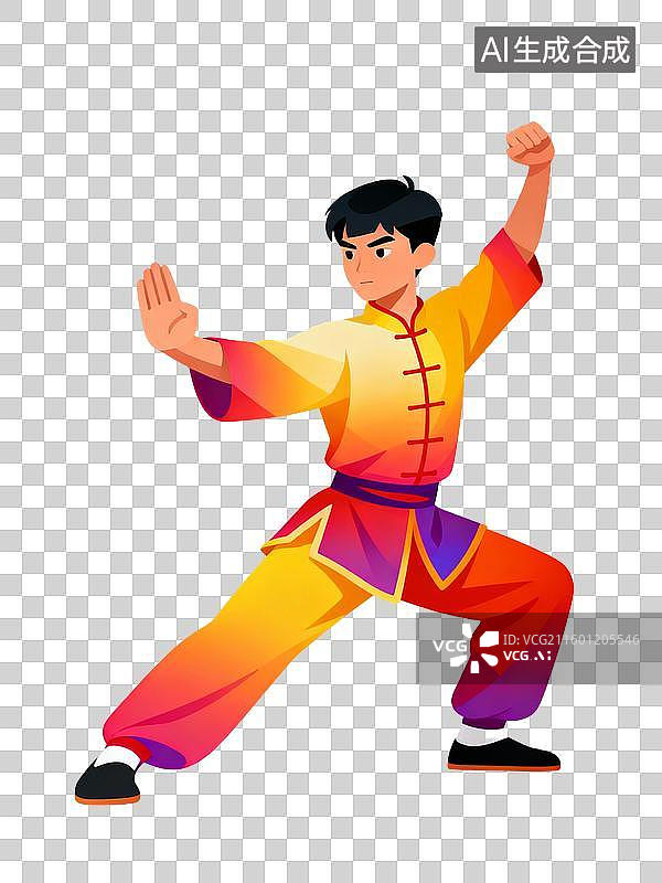 【AI数字艺术】武术表演的人图片素材