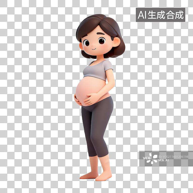 【AI数字艺术】母婴护理元素系列：怀孕的女人图片素材
