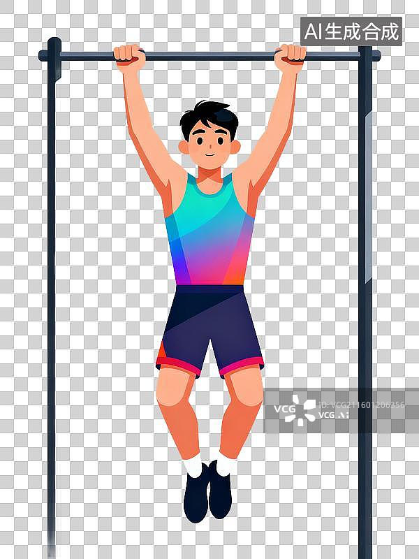 【AI数字艺术】引体向上运动图片素材