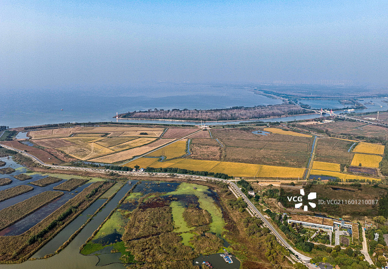 航拍安徽省合肥市包河区渡江战役纪念馆风光图片素材