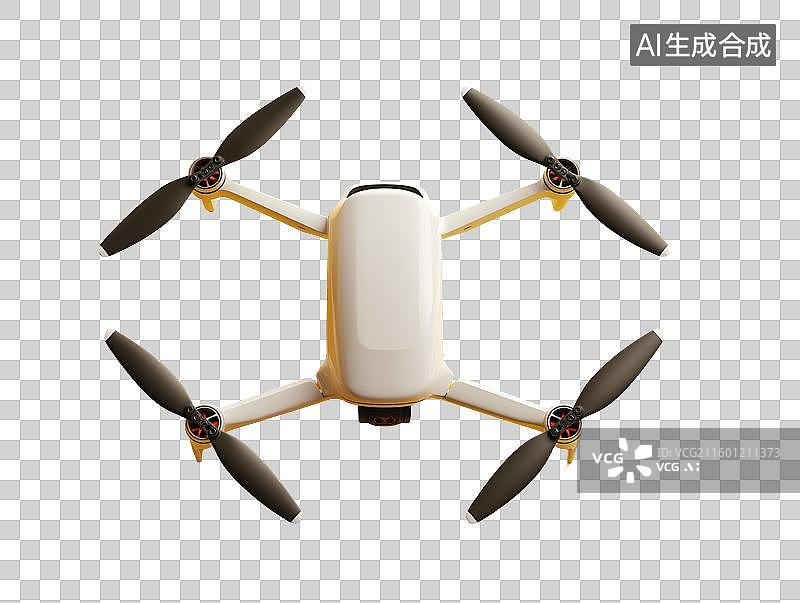 【AI数字艺术】白色四轴飞行器俯视图图片素材