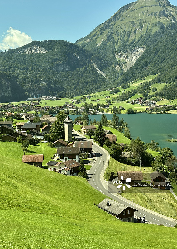 瑞士龙疆小镇图片素材
