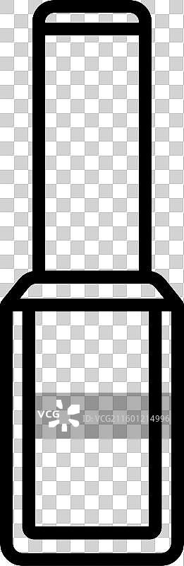 指甲油图标 黑色线条艺术标志图片素材