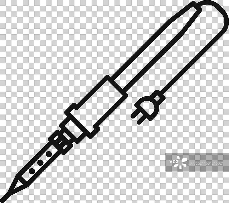 焊锡铁图标黑色线条艺术标志图片素材