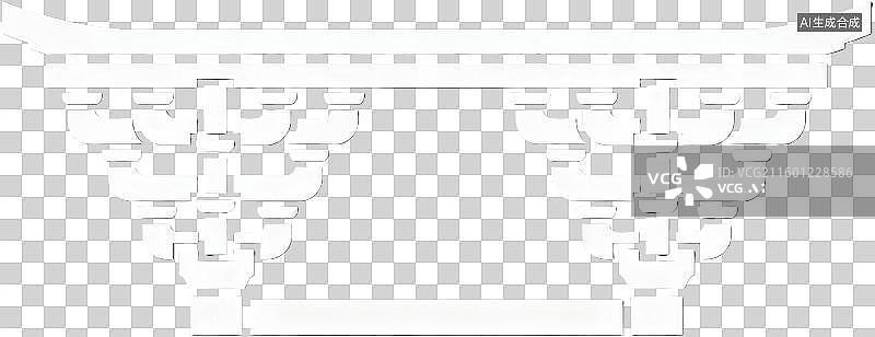 【AI数字艺术】中式斗拱边框装饰元素图片素材