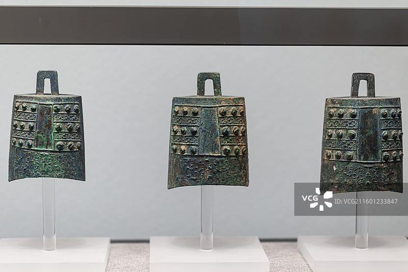 凤阳县博物馆藏凤阳卞庄一号墓出土春秋钮钟图片素材