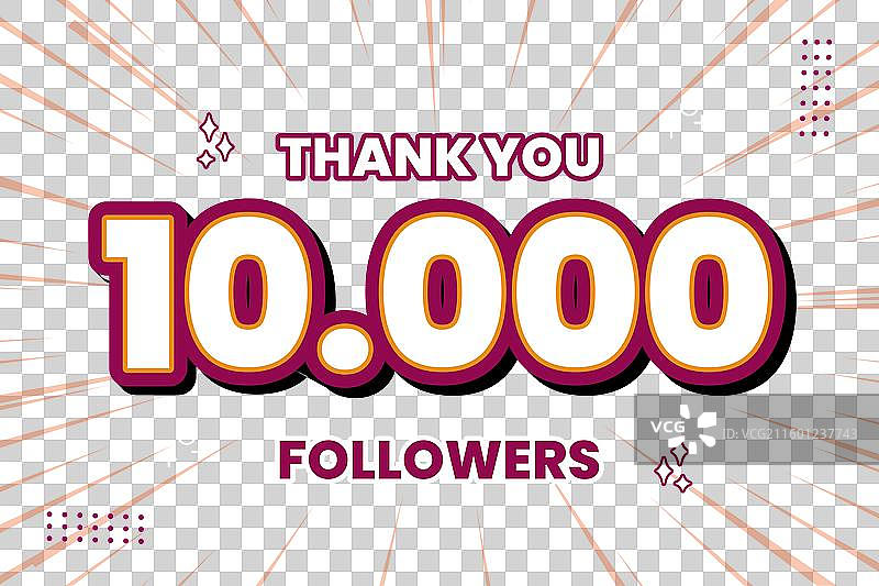感谢社交媒体上的10000名粉丝图片素材