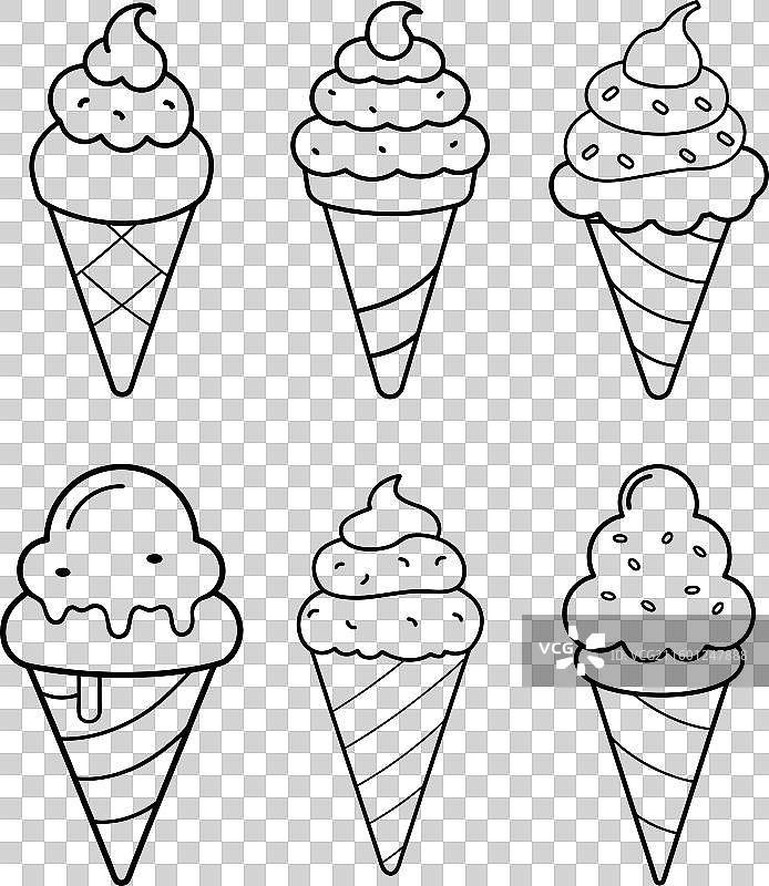 您项目中的最佳冰淇淋剪影图片素材