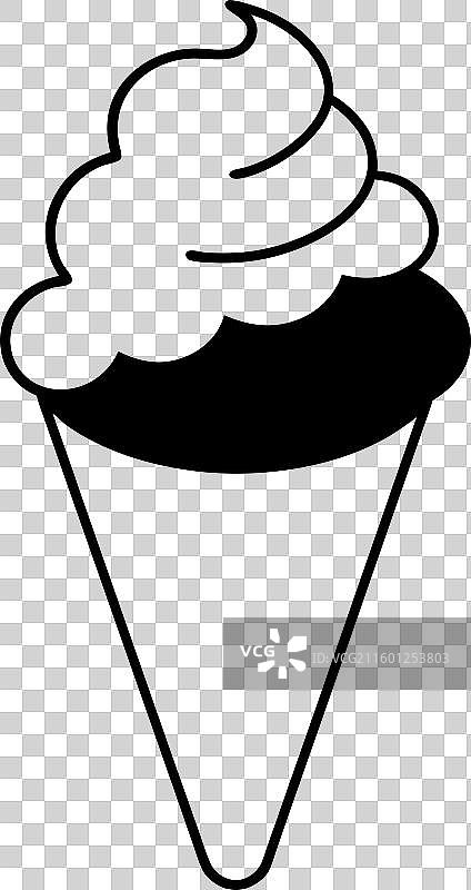 顶部冰淇淋剪影图片，用于设计图片素材