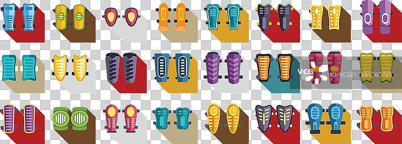 护腿图标集 足球护腿板图标集图片素材