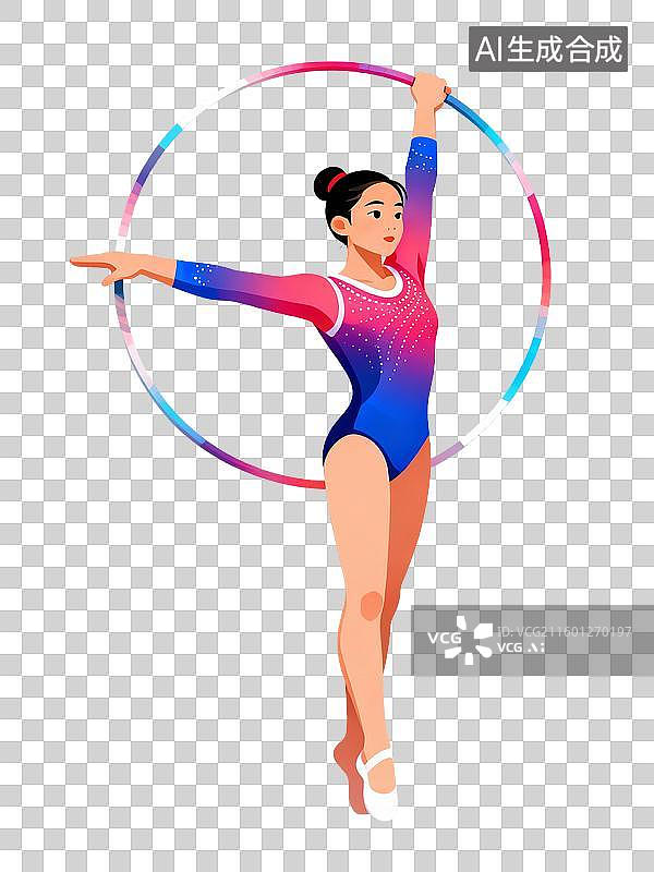 【AI数字艺术】艺术体操表演图片素材