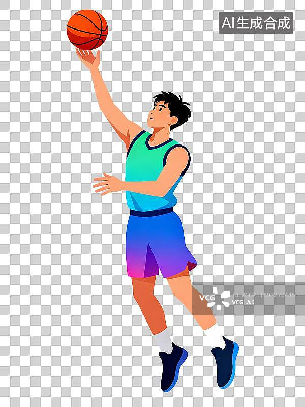【AI数字艺术】篮球运动员比赛图片素材
