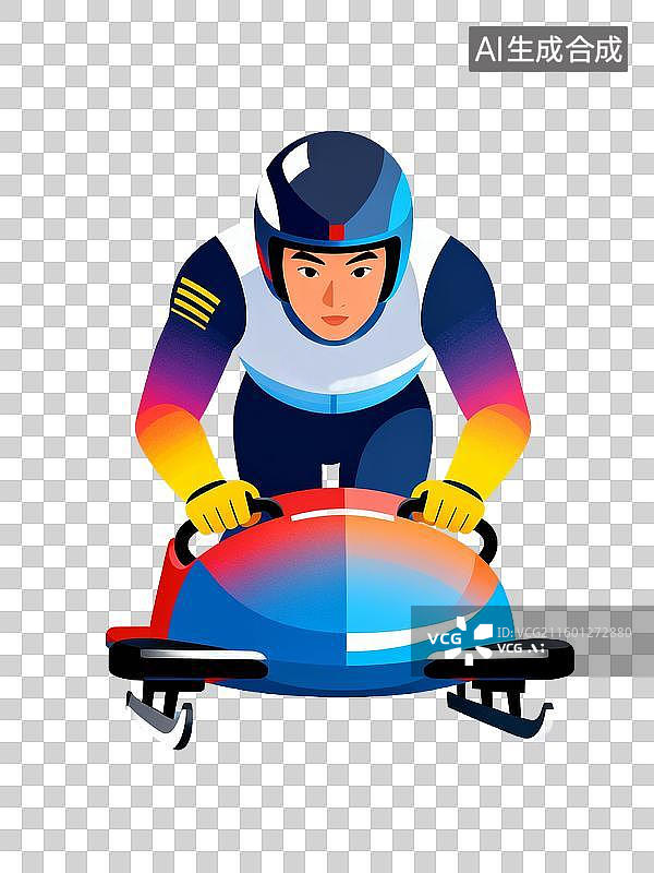 【AI数字艺术】雪车比赛运动图片素材