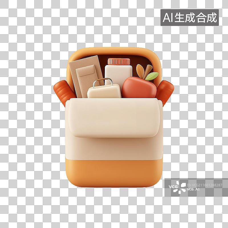 【AI数字艺术】3d快递箱图标图片素材